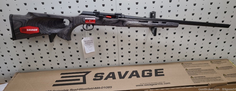 Savage 47221 A22 Target Semi Auto 22 Mag 22 Blued Grey Thumbhole Stock